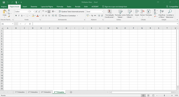 Abas renomeadas no Excel