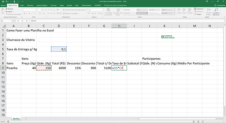 Como criar uma planilha no Excel passo a passo | Cursos de Excel Online