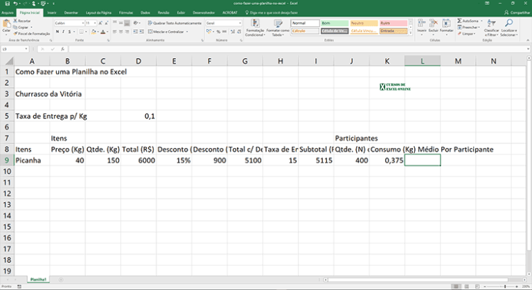 Como criar uma planilha no Excel passo a passo | Cursos de Excel Online