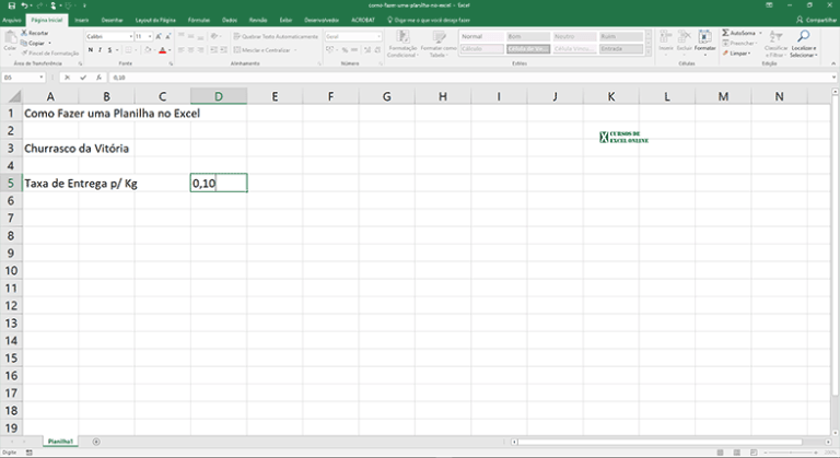 Como criar uma planilha no Excel passo a passo | Cursos de Excel Online