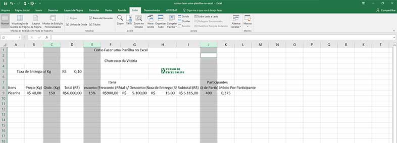 Como criar uma planilha no Excel passo a passo | Cursos de Excel Online