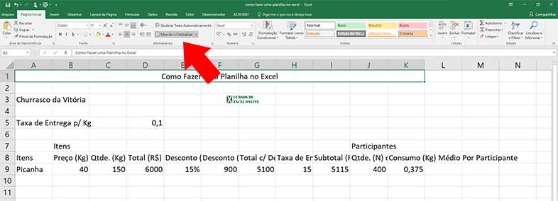 Como fazer uma tabela no Excel passo a passo