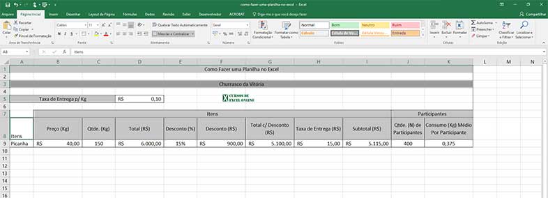 Como criar uma planilha no Excel passo a passo | Cursos de Excel Online